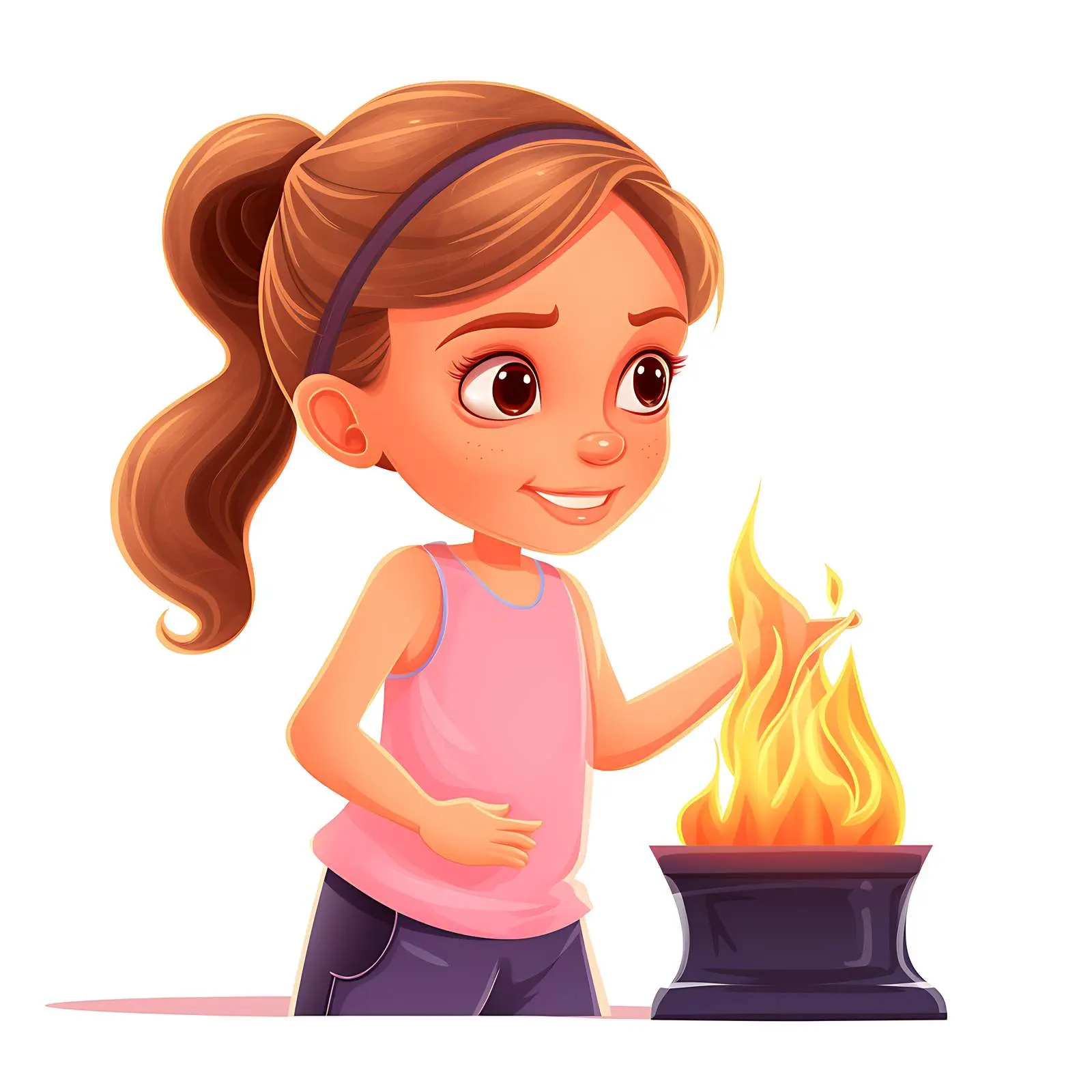 Little Girl Warming Up Before Training Session – free physical activity image from Dotvec