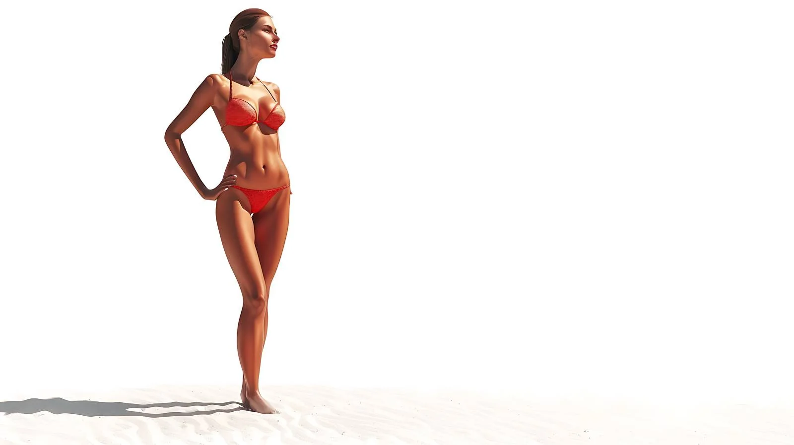 Glamorous Bikini Model on Bed — free download from Dotvec