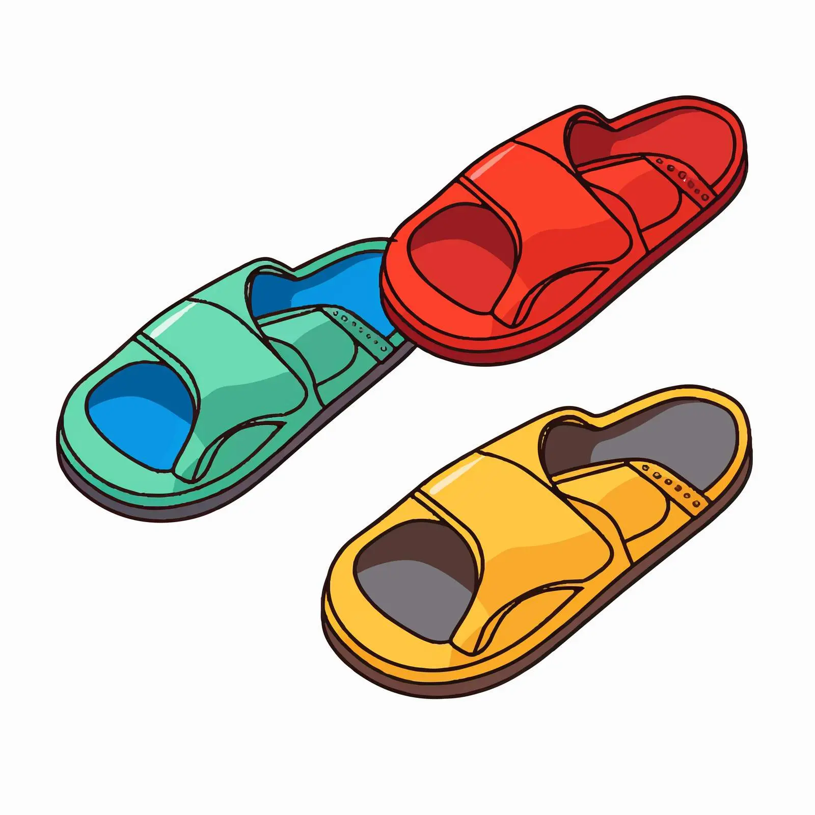Vector Slipper Illustration on White Background — free download from Dotvec