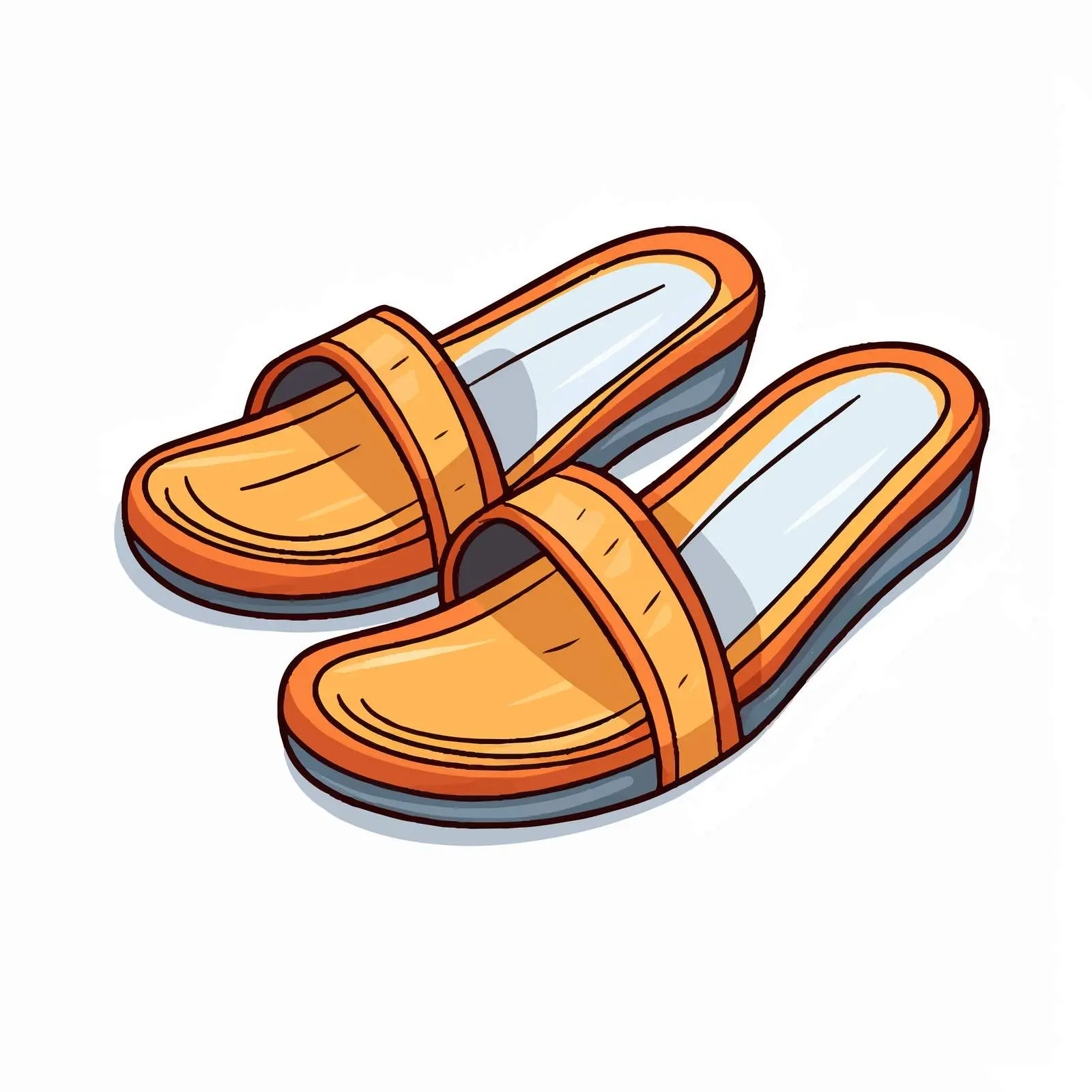 Cartoon Slippers Vector Illustration — free download from Dotvec