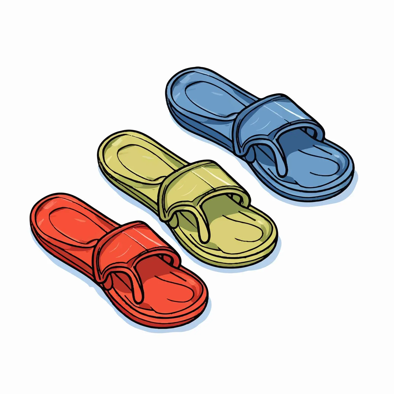 Cartoon Slippers Vector Illustration Design — free download from Dotvec