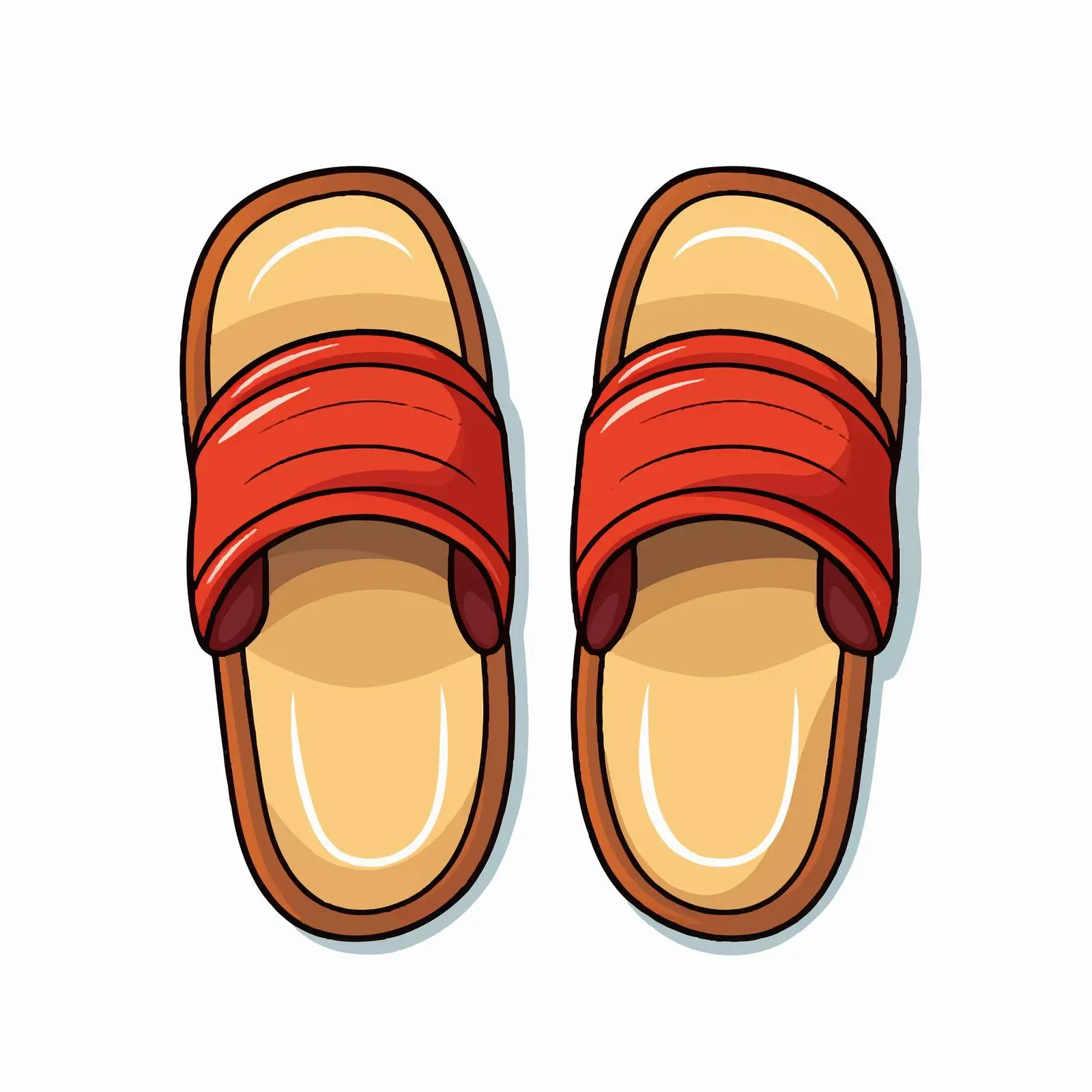 Stylish Slippers Vector Illustration on White Background — free download from Dotvec