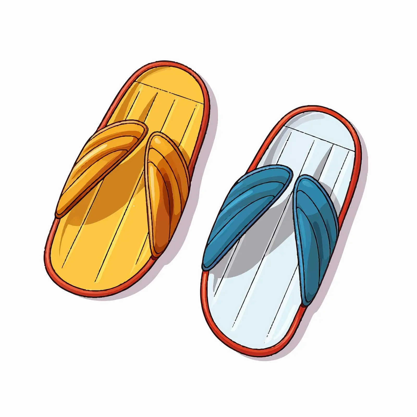 Isolated Slippers Vector Illustration on White Background — free download from Dotvec
