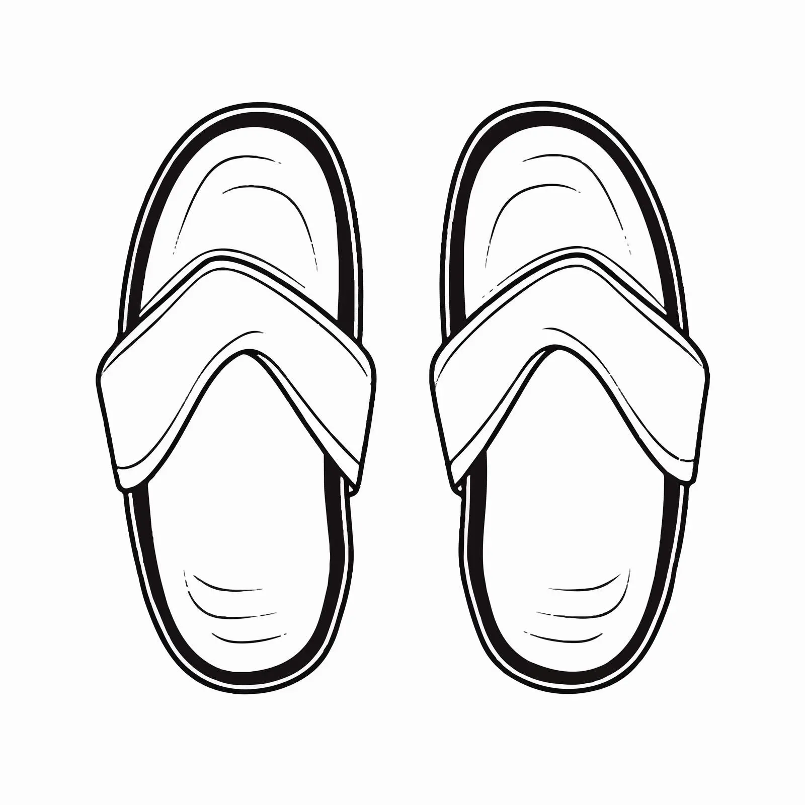 Isolated Slippers Vector Illustration on White Background — free download from Dotvec