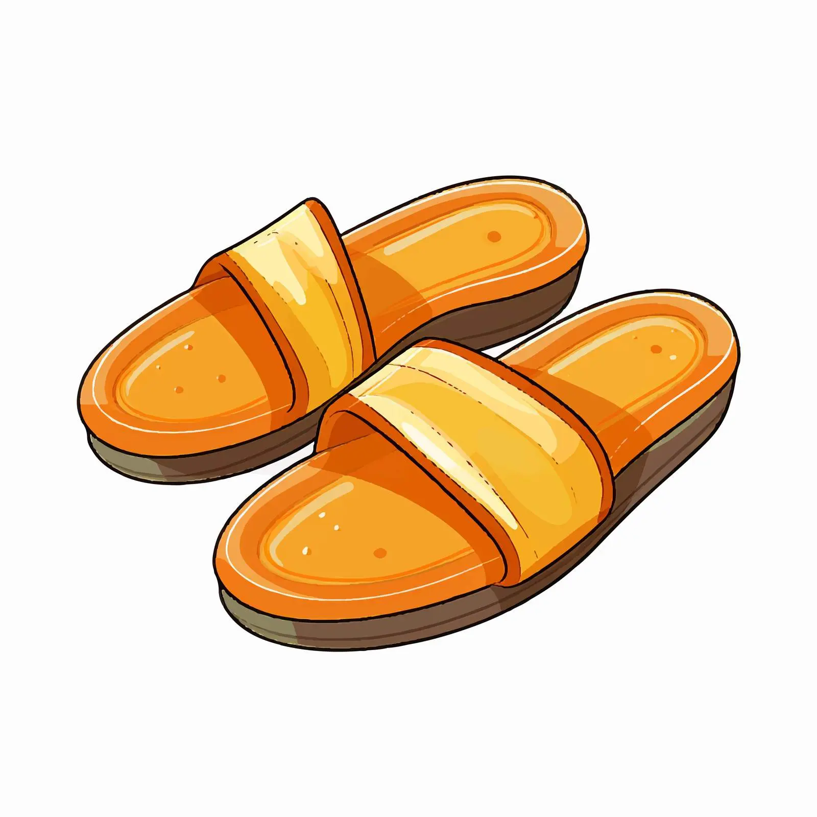 Cartoon Slippers Vector Illustration — free download from Dotvec