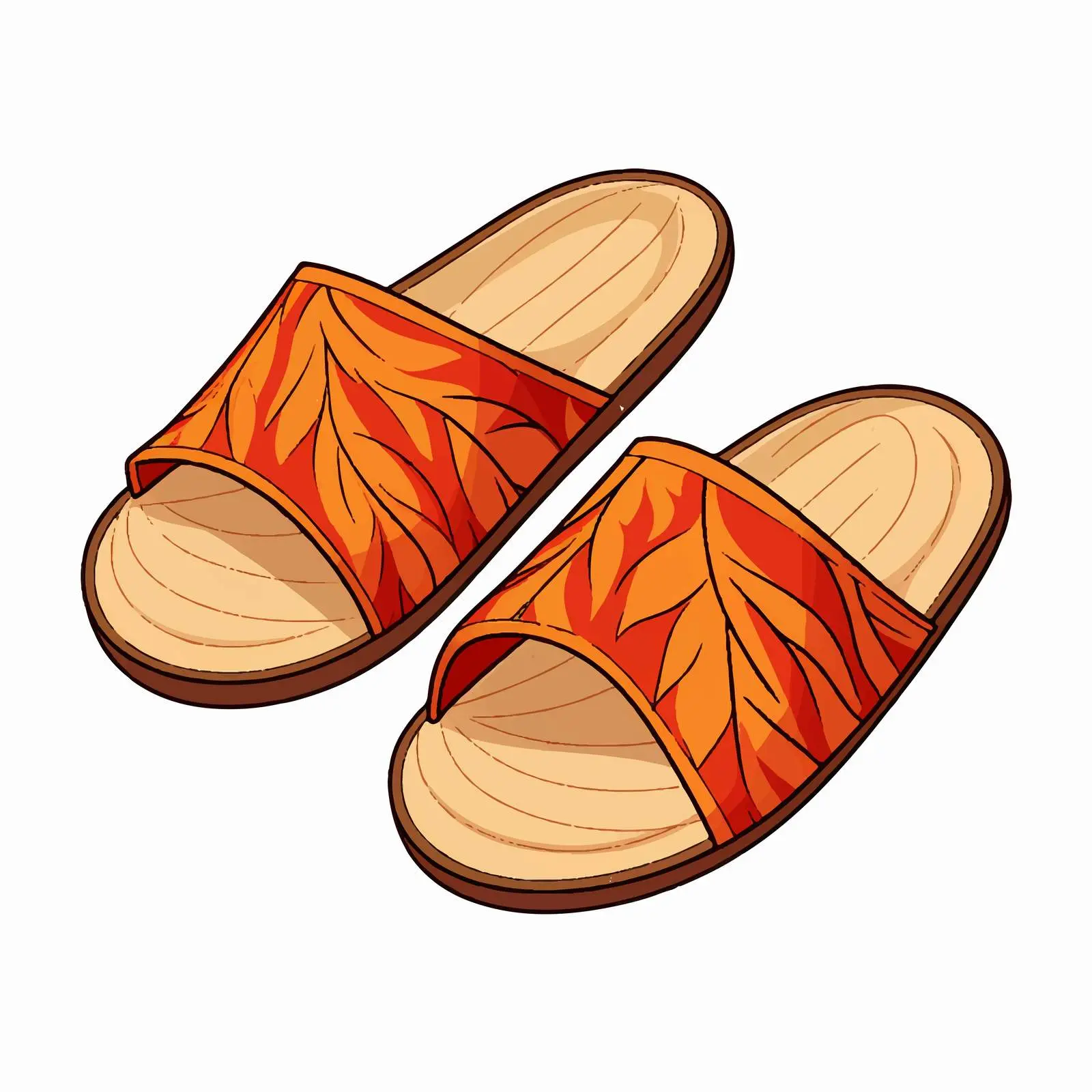 Cartoon Slippers Vector Illustration — free download from Dotvec