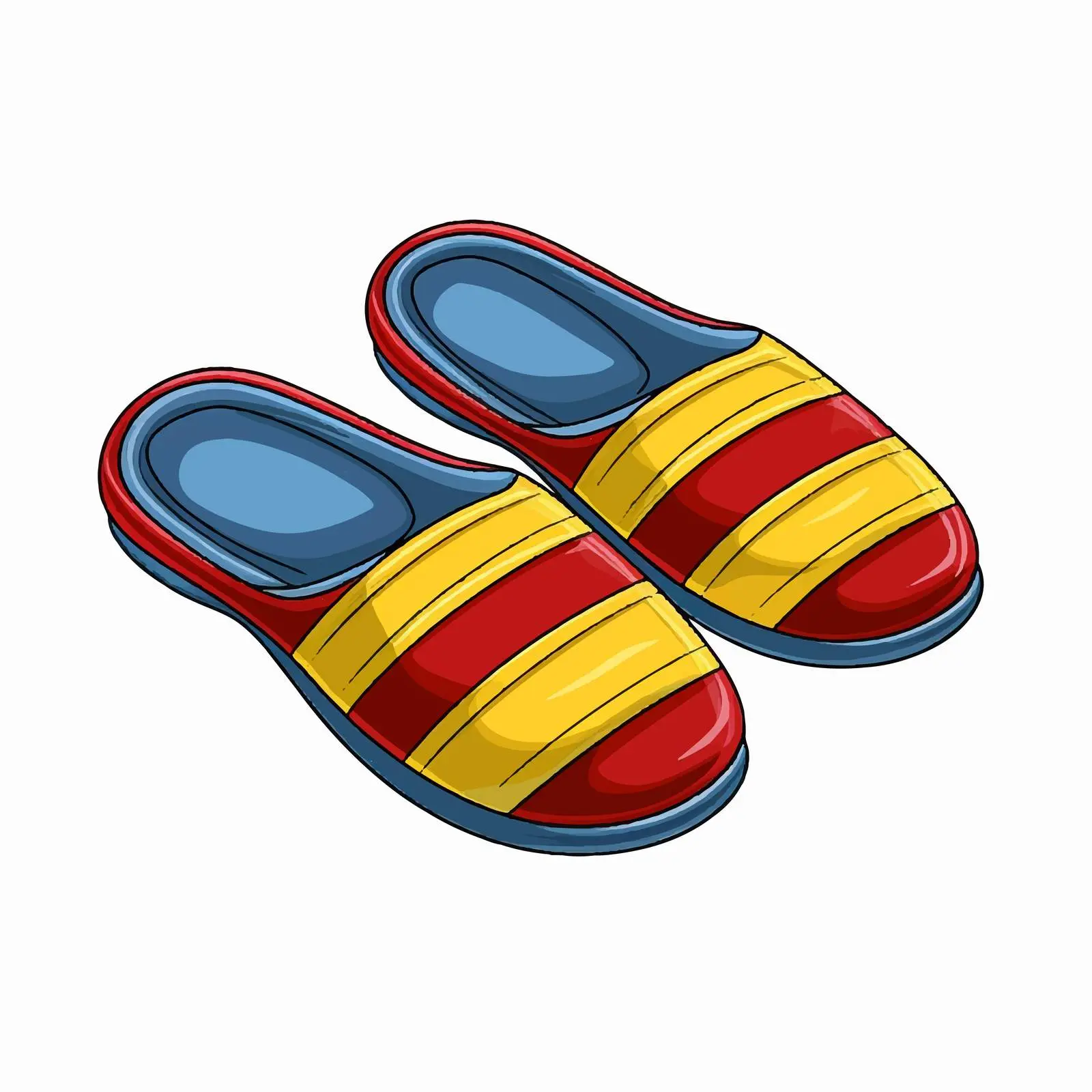 Cartoon Slippers Vector Illustration — free download from Dotvec