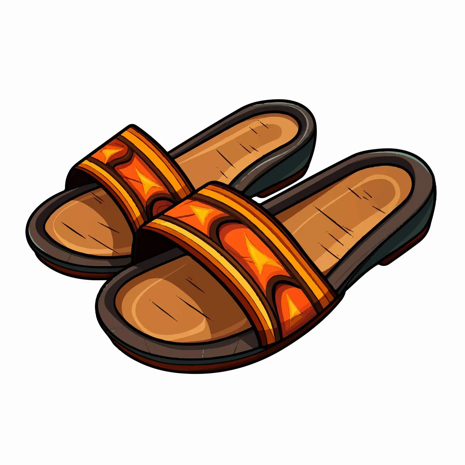 Cute Cartoon Slippers Vector Illustration — free download from Dotvec