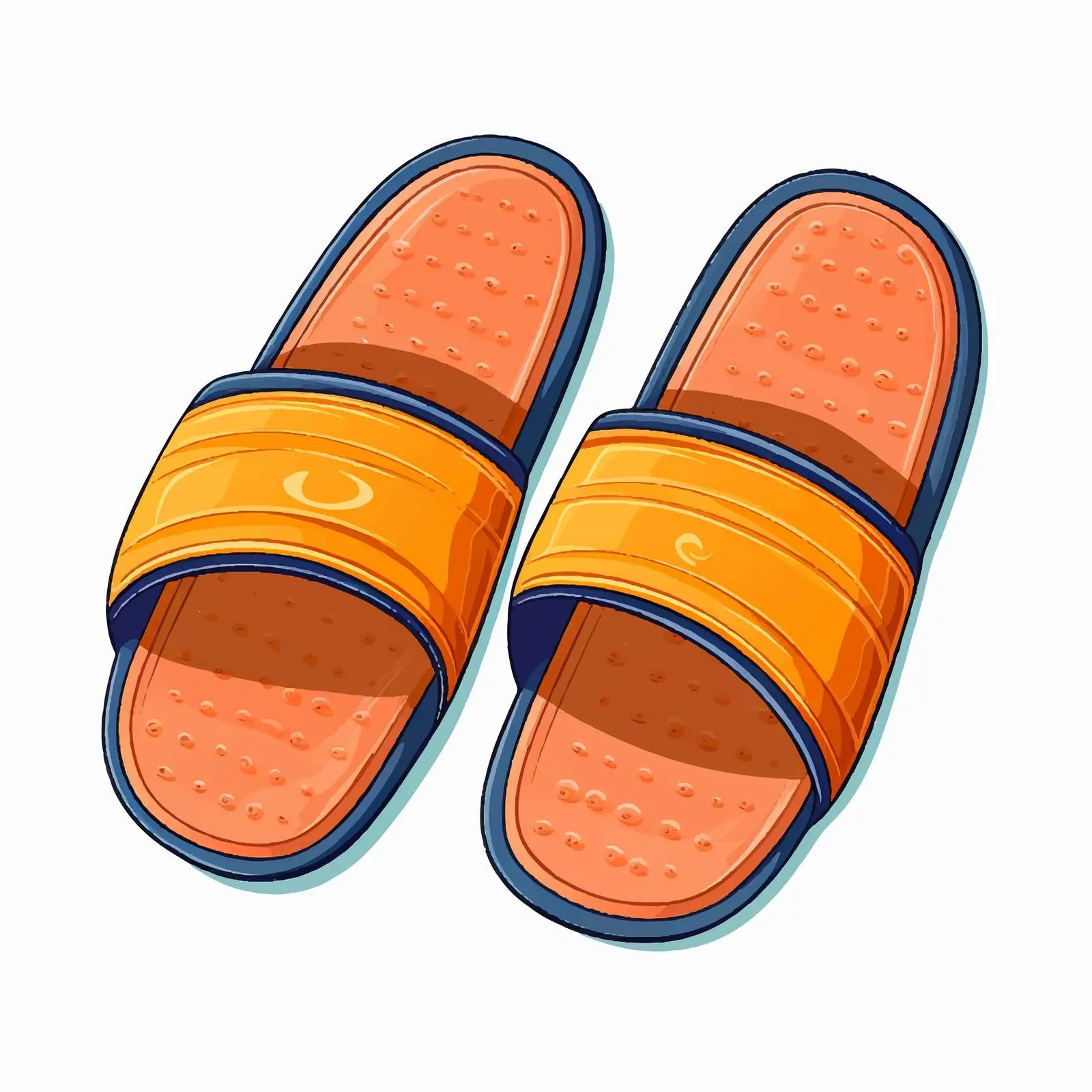 Stylish Slippers Vector Illustration on White Background — free download from Dotvec