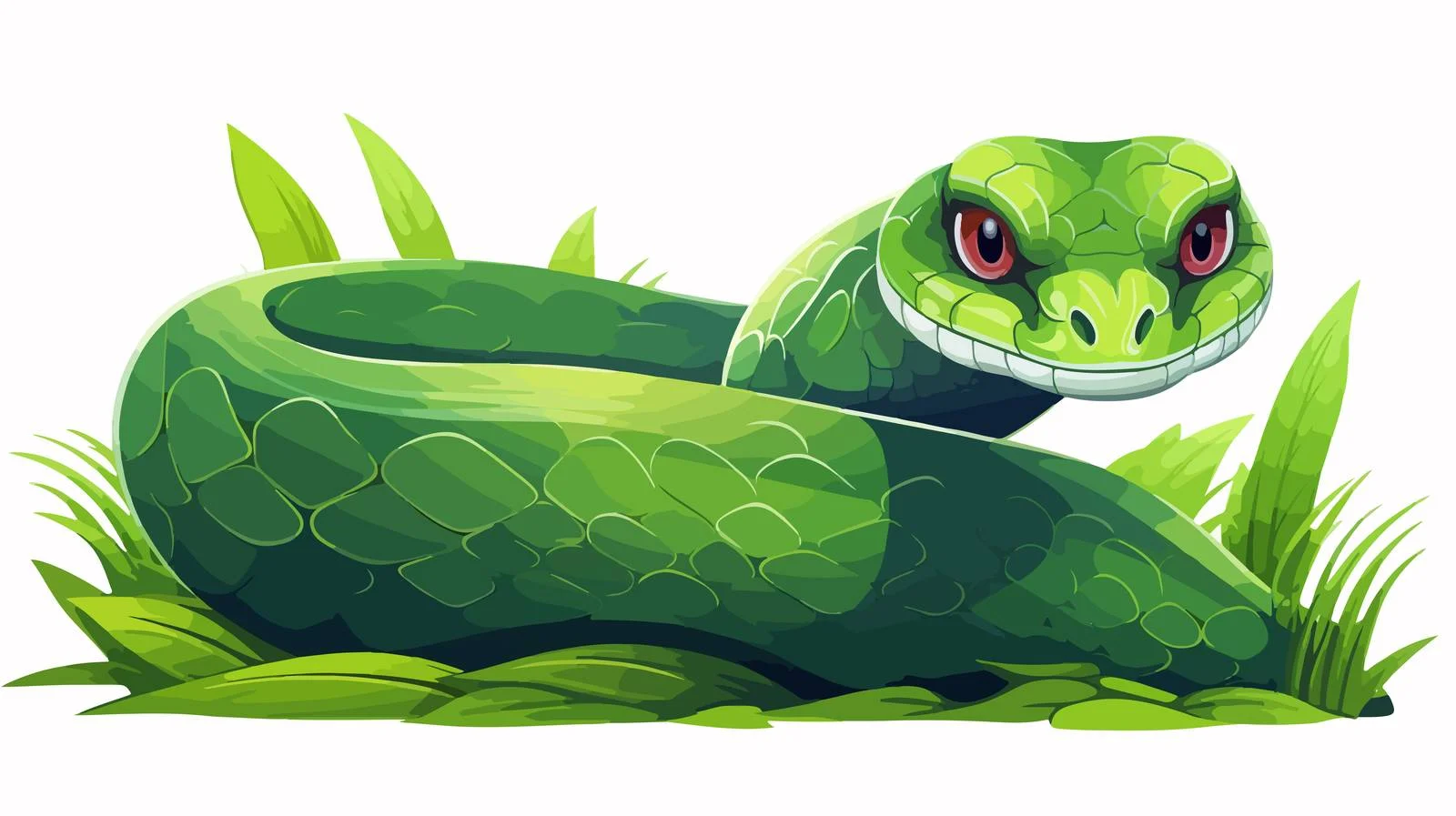 Playful Snake Cartoon Vector Illustration — free download from Dotvec