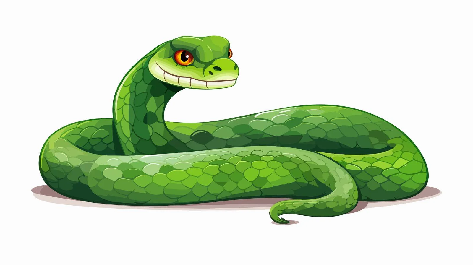 Playful Snake Cartoon Illustration — free download from Dotvec