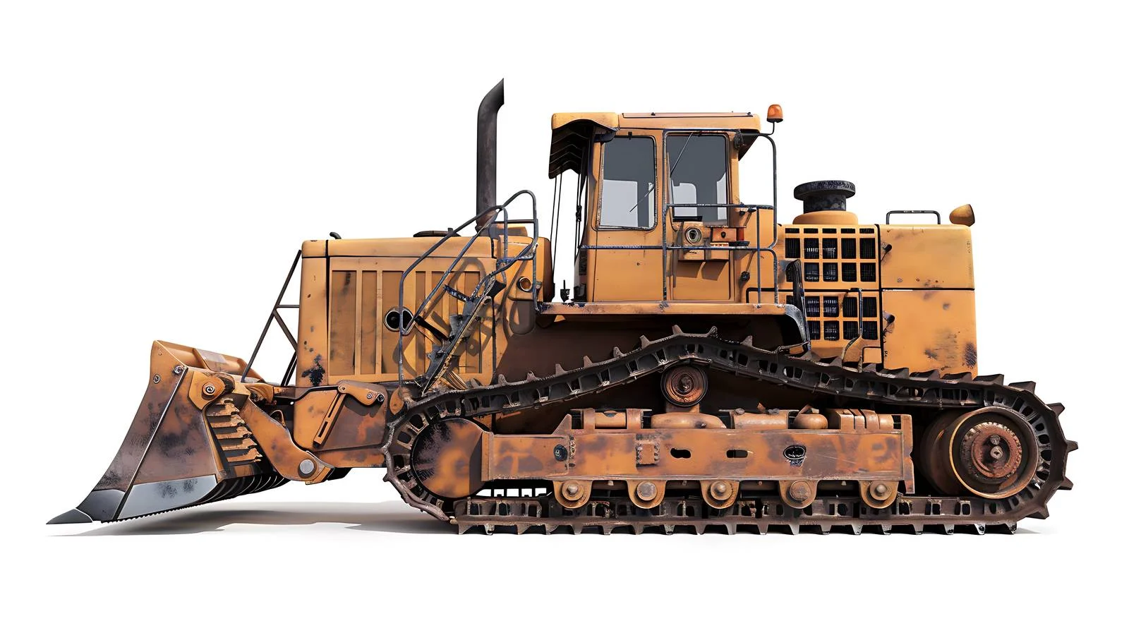 Small Bulldozer Isolated White Background — free download from Dotvec
