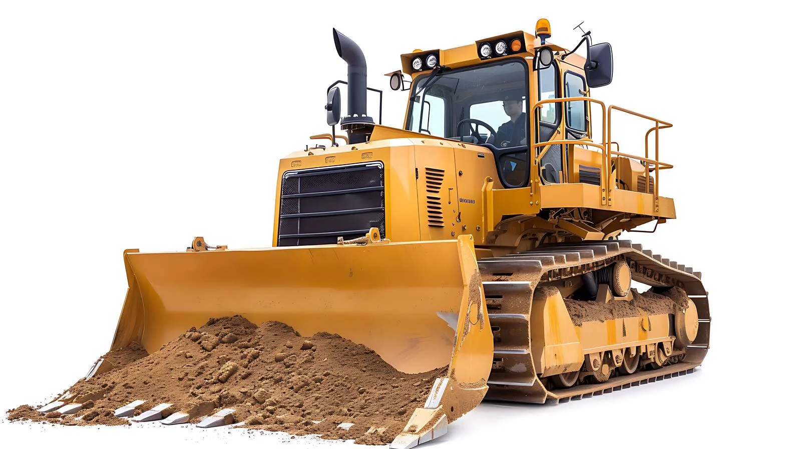 Mini Bulldozer on White Background — free download from Dotvec