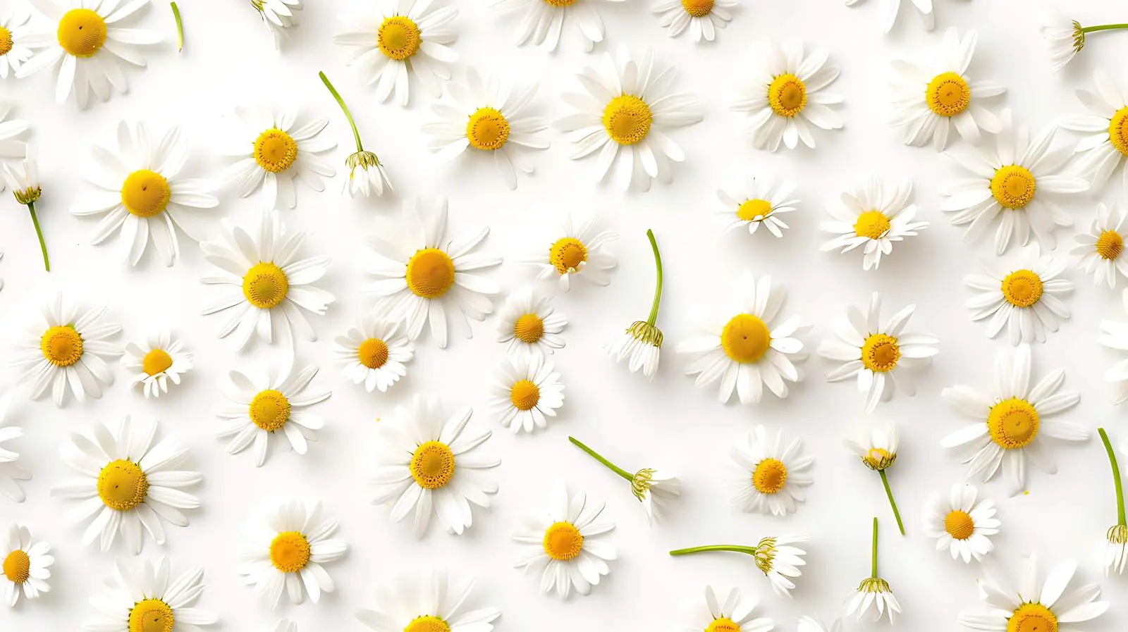 Chamomile Daisy Flower Buds Summer Pattern — free download from Dotvec
