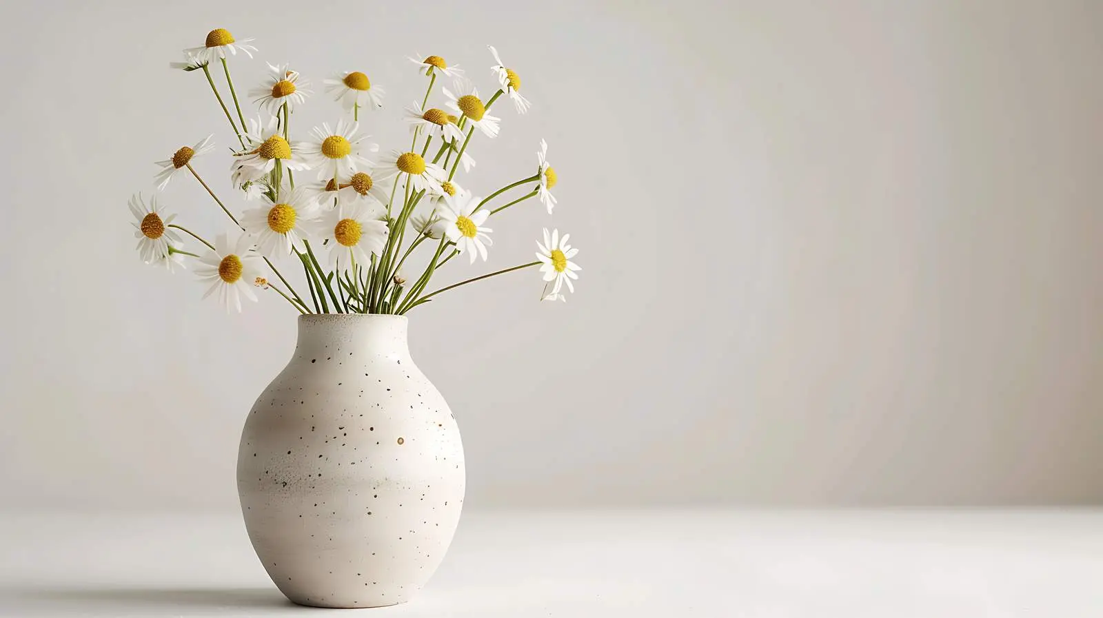 Chamomile Daisy Bouquet in Ceramic Vase — free download from Dotvec