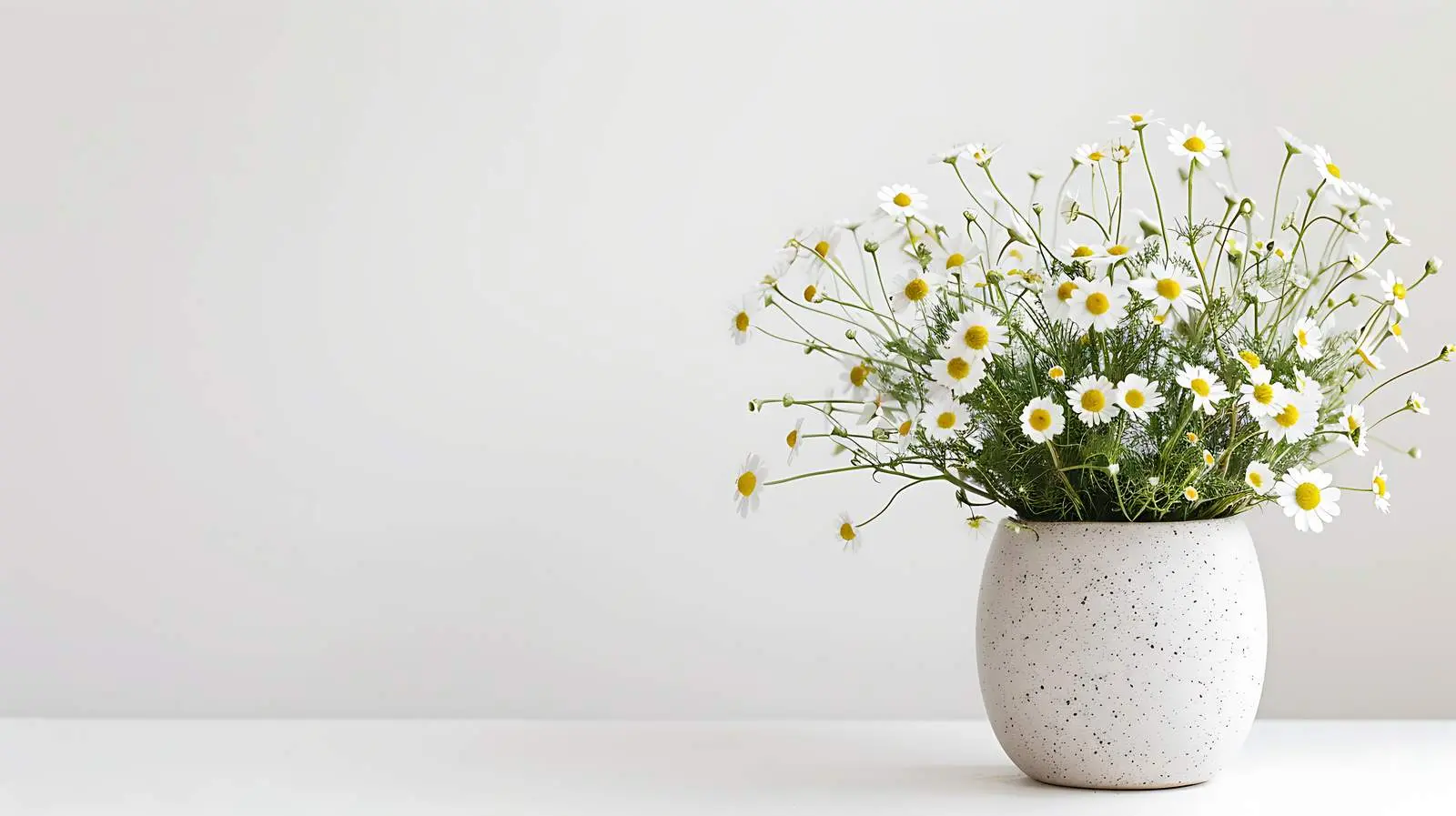 Charming Chamomile Daisy Flower Bouquet in Vase – free ceramic decor image from Dotvec