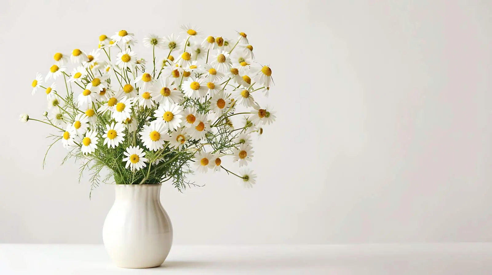 Chamomile Daisy Bouquet in Ceramic Vase — free download from Dotvec
