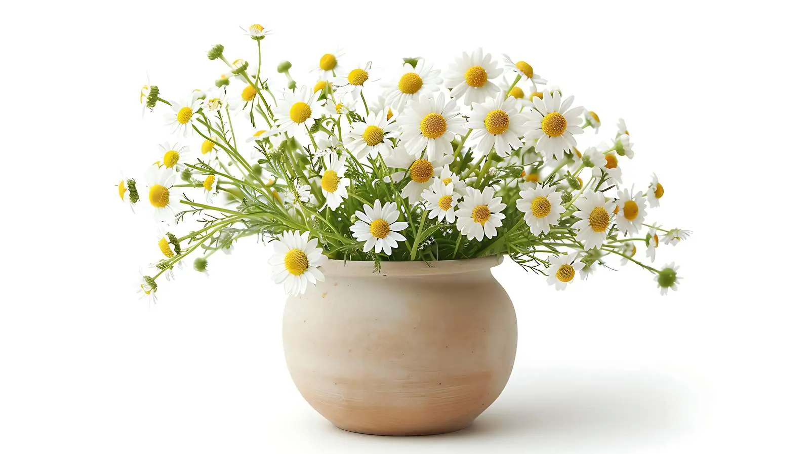 Chamomile Daisy Bouquet in Ceramic Vase — free download from Dotvec