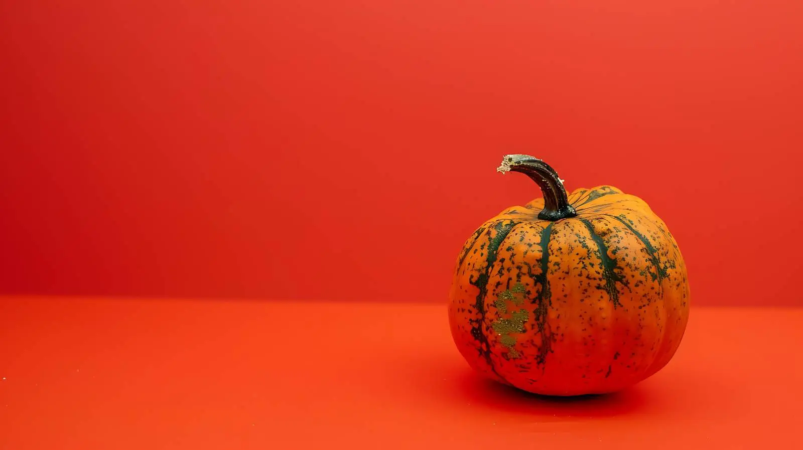 Decorative Pumpkin on Red Orange Background — free download from Dotvec