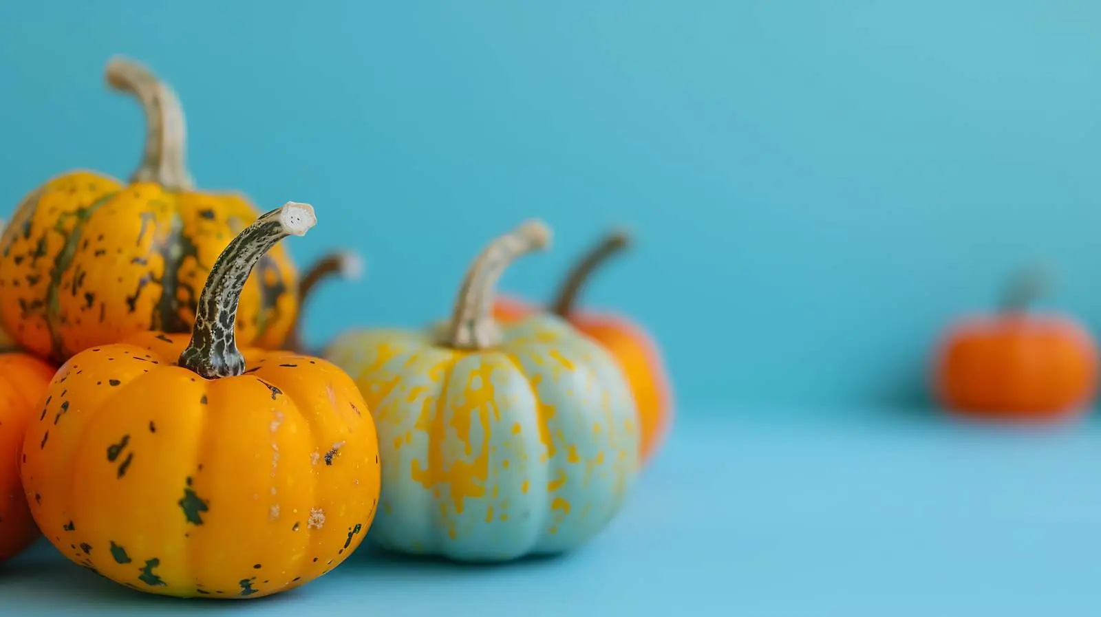Small Decorative Pumpkins on Pastel Pink Background — free download from Dotvec