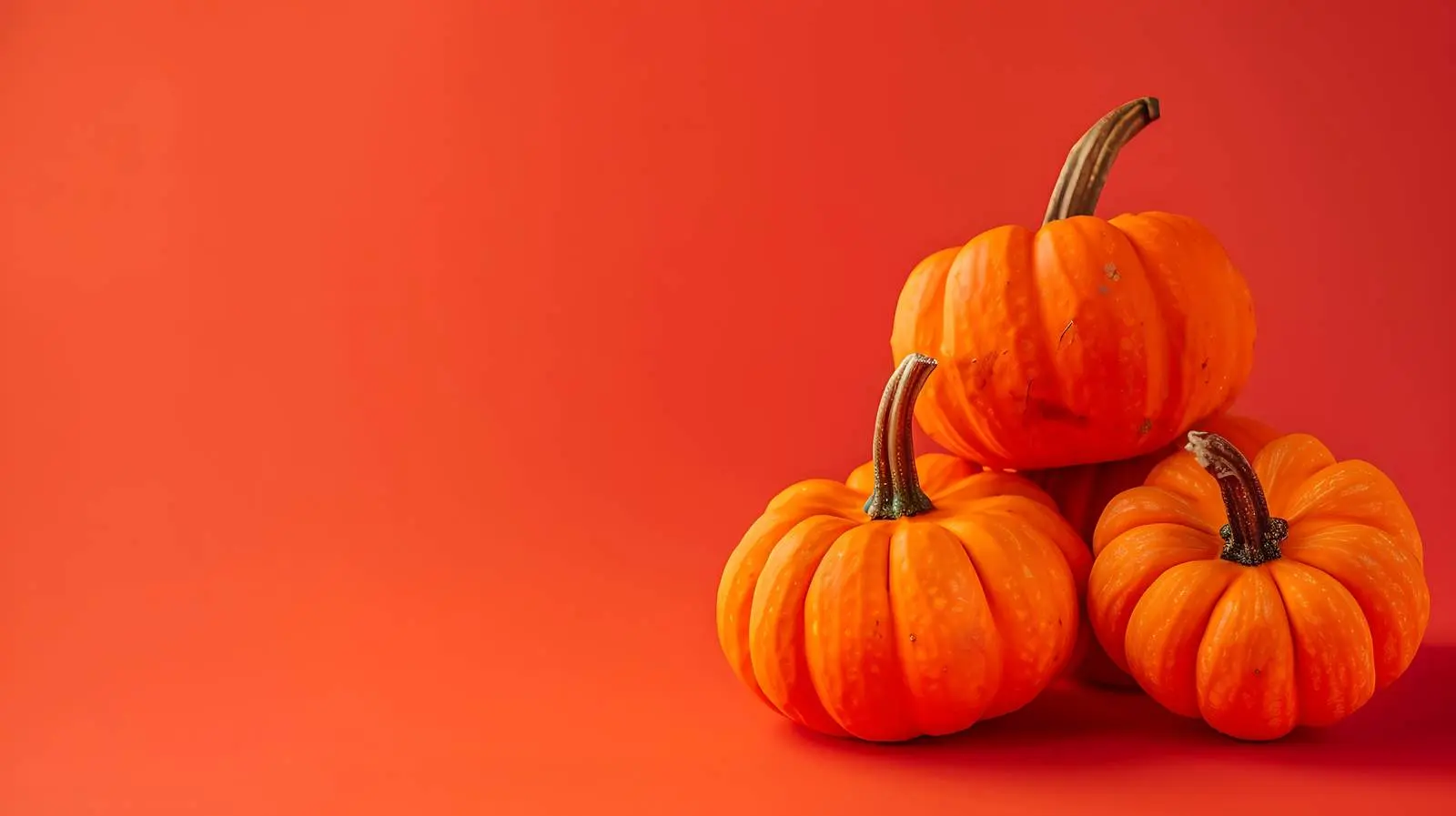 Small Decorative Pumpkins on Red Orange Background — free download from Dotvec