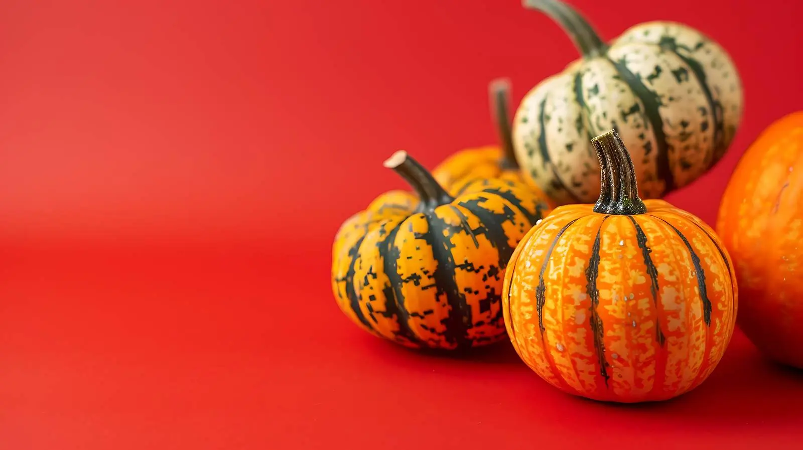Small Decorative Pumpkins on Autumn Background – free fall season image from Dotvec