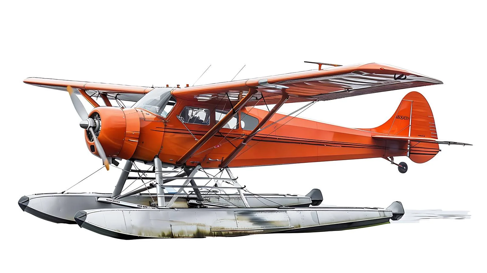 Floatplane lands on Minnesota lake shore — free download from Dotvec
