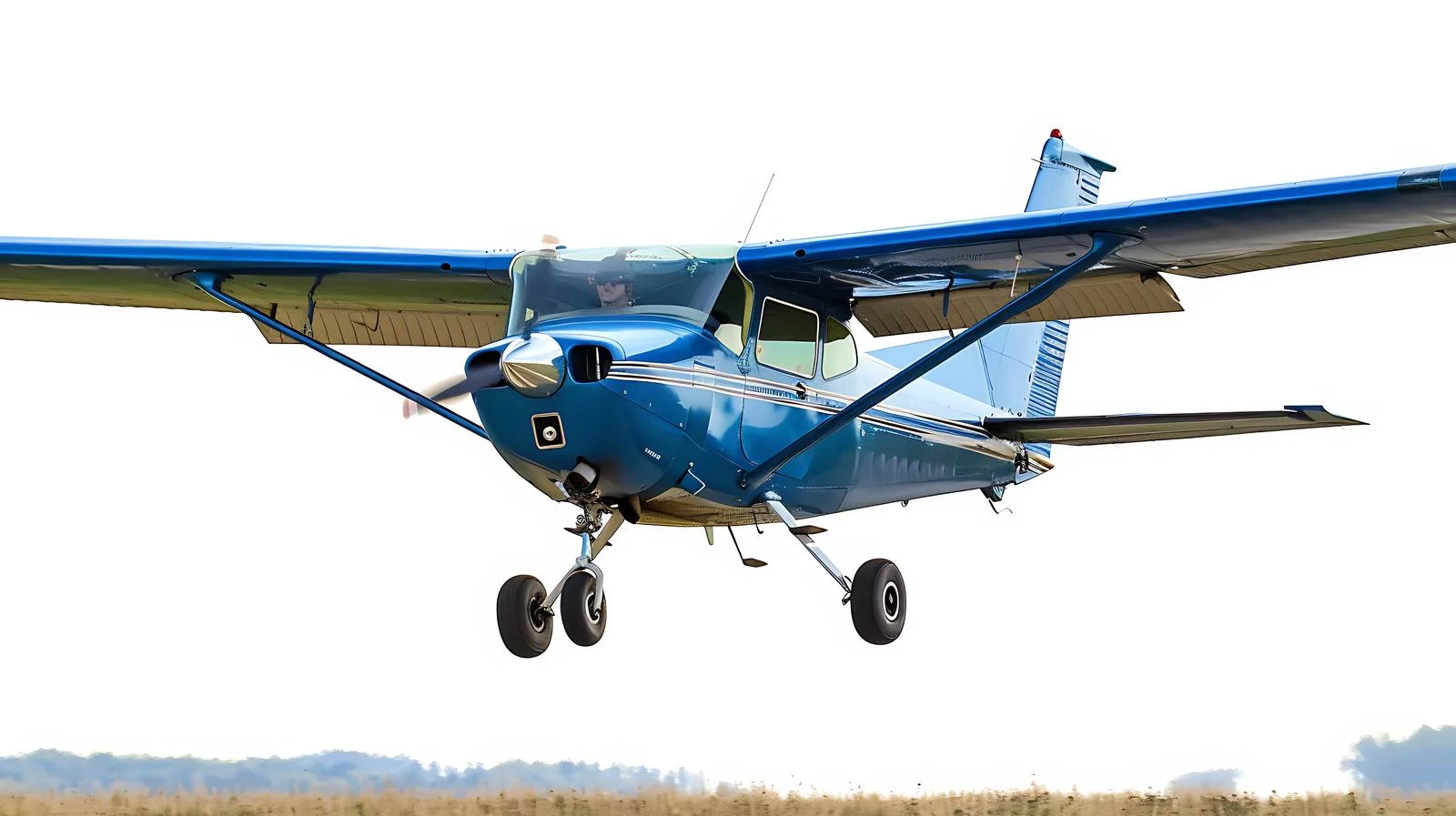 Light aircraft departing from municipal aerodrome — free download from Dotvec