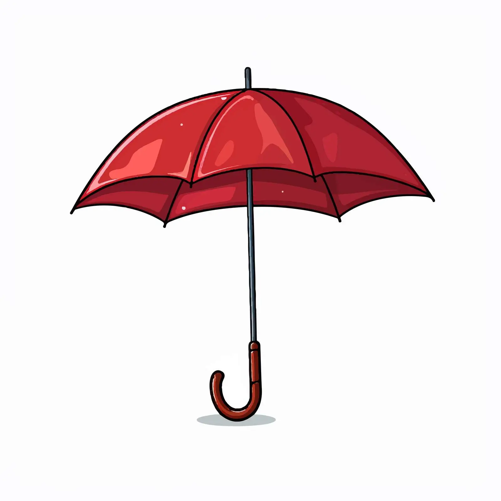 Small Umbrella Outline Vector Illustration — free download from Dotvec