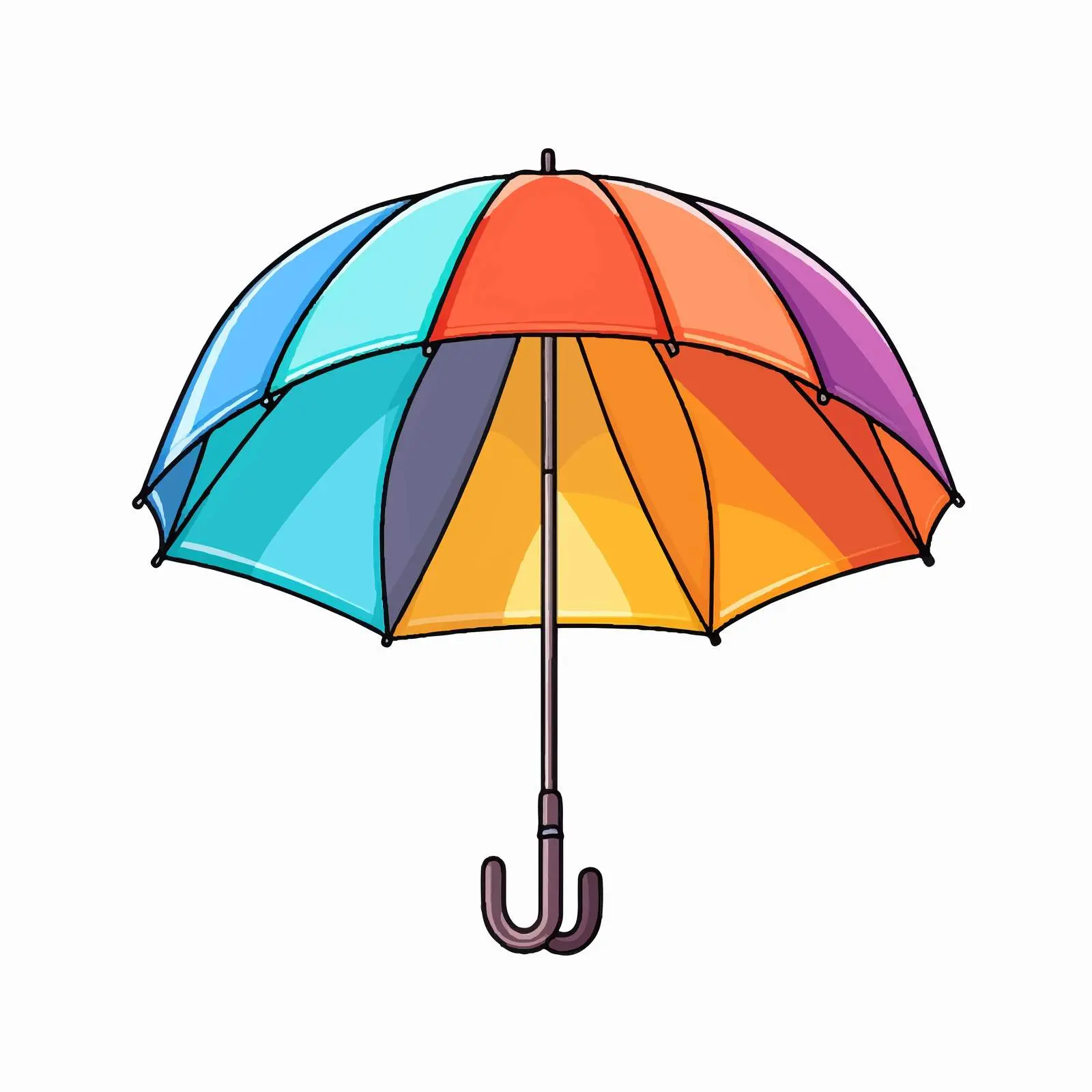 Small Umbrella Outline Vector Illustration — free download from Dotvec