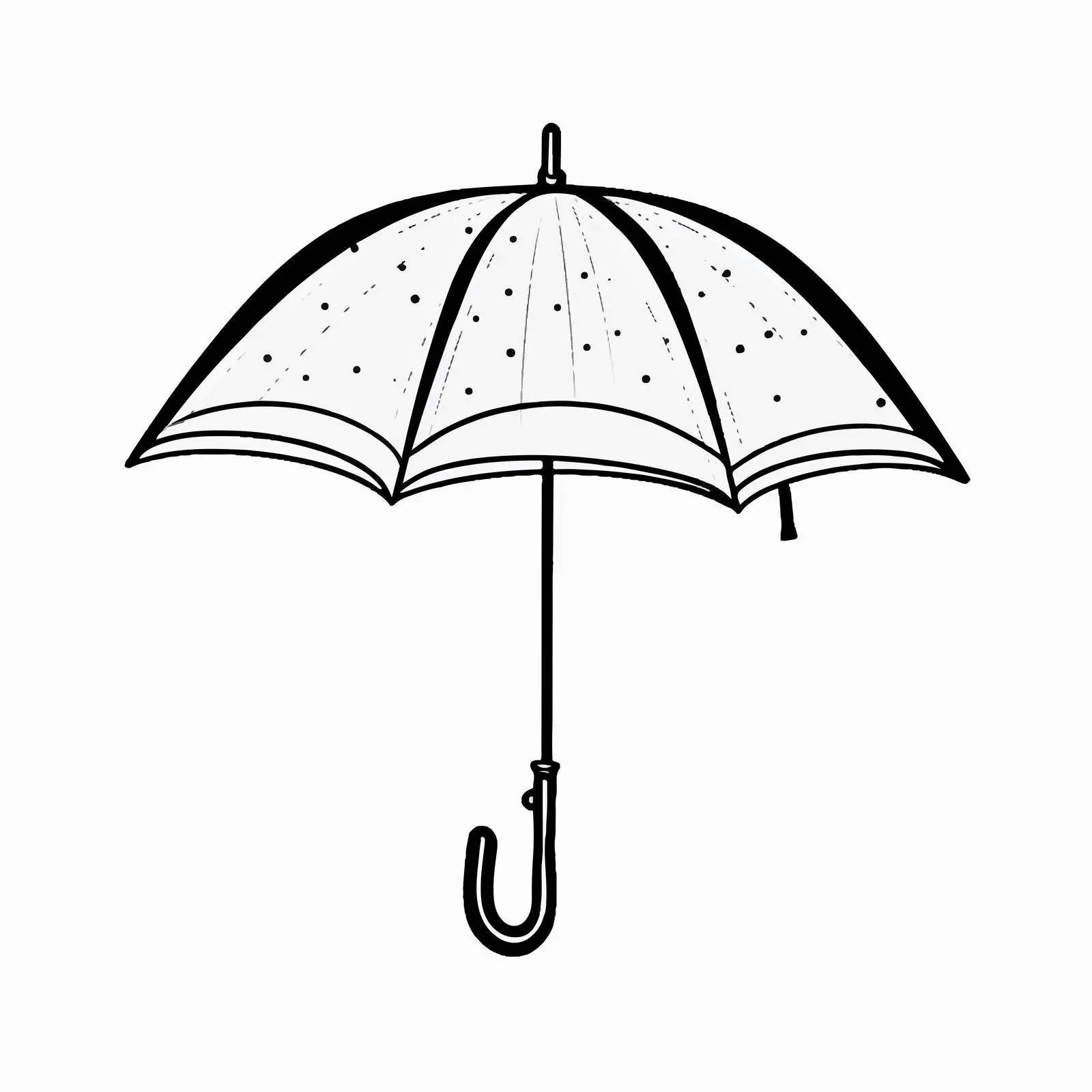 Small Umbrella Outline Vector Illustration on White — free download from Dotvec
