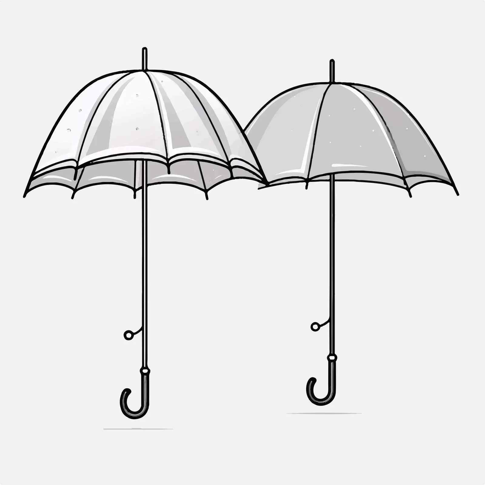 Small Umbrella Outline Vector Illustration — free download from Dotvec