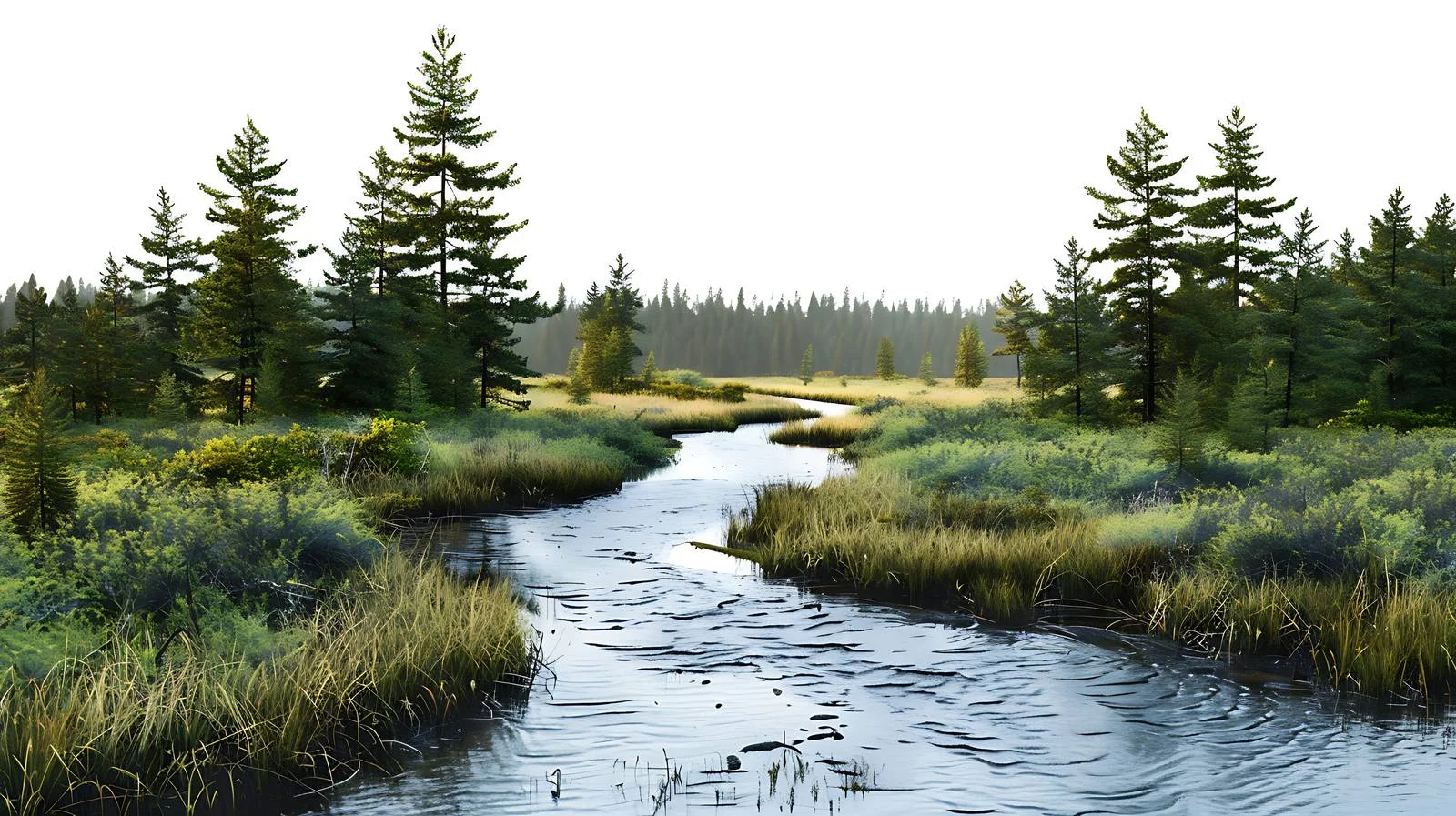 Tranquil Stream in Forest Clearing — free download from Dotvec