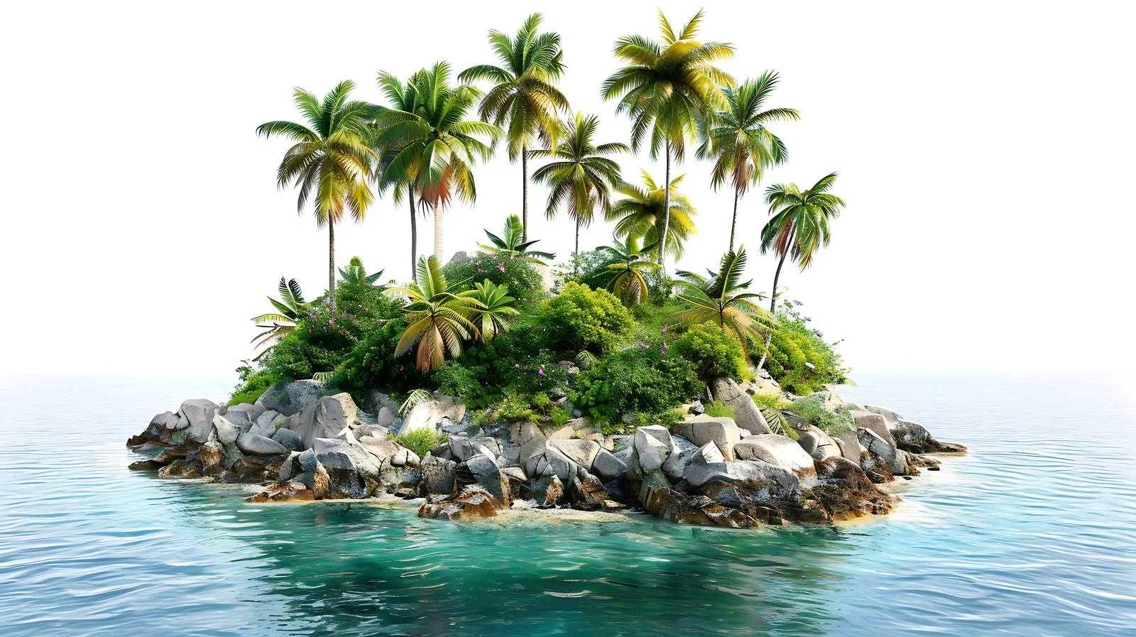 Remote Indonesian Island Surrounded by White Sand — free download from Dotvec