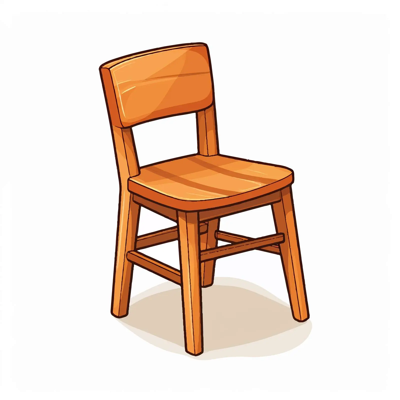 Small Chair Vector Illustration on White Background – free stylized chair image from Dotvec