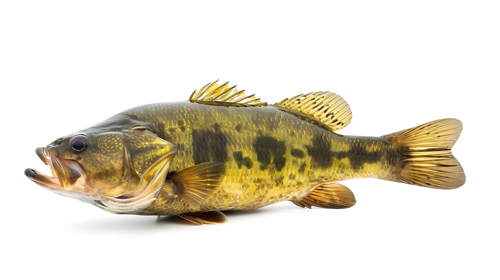 Magnificent Smallmouth Bass on White Background — free download from Dotvec