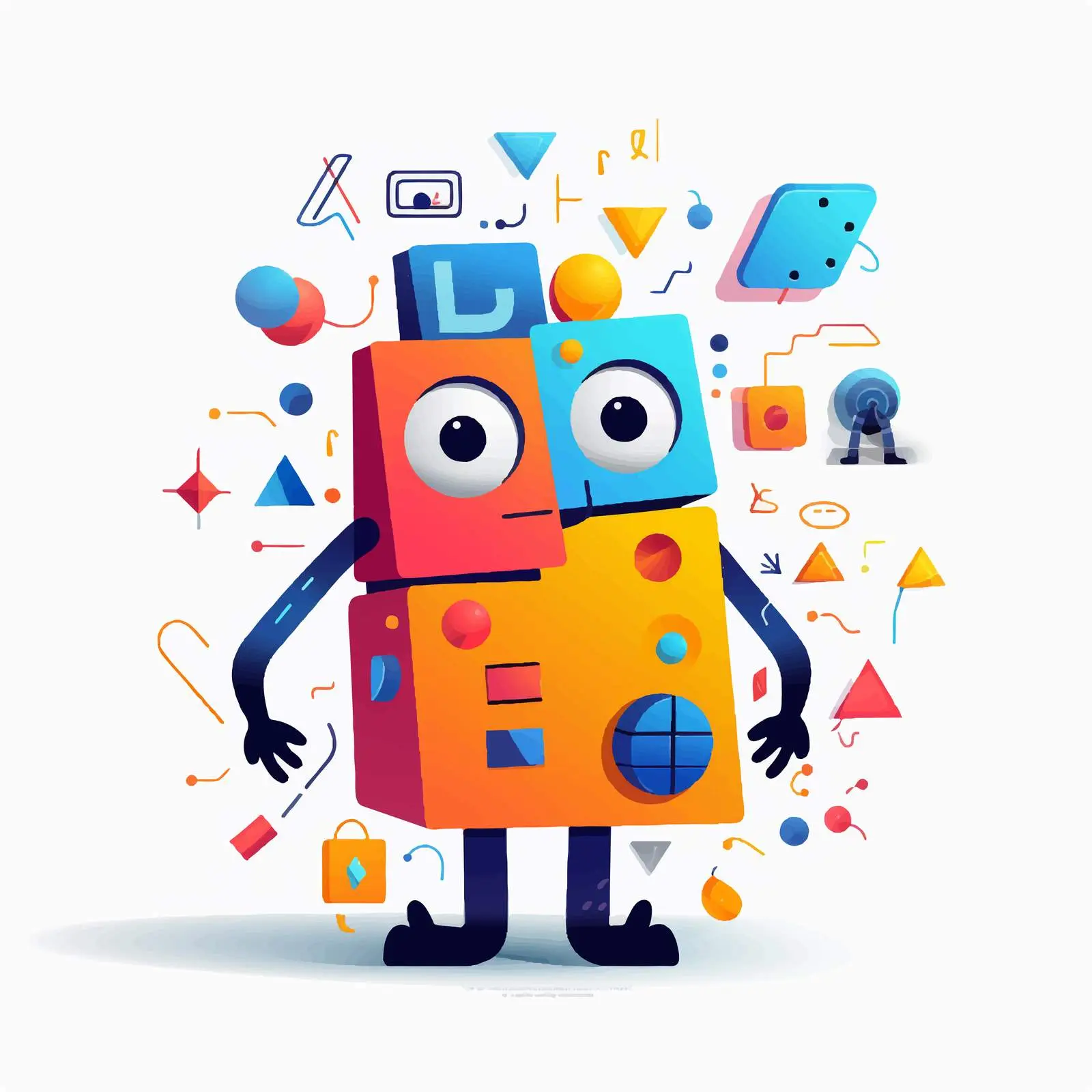 Creative Geometric Puzzle Vector Art — free download from Dotvec