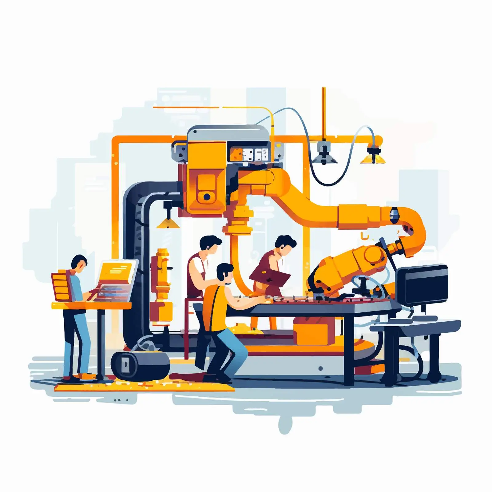 AI-Controlled Conveyor Belt in Smart Industry — free download from Dotvec