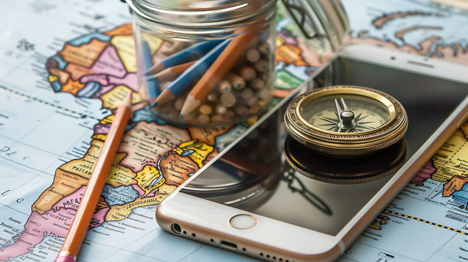 Business Essentials on Global Map — free download from Dotvec