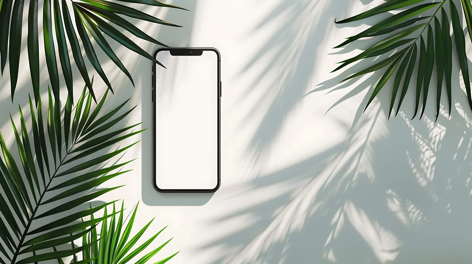 Smartphone Mockup with Blank Screen on White Background — free download from Dotvec