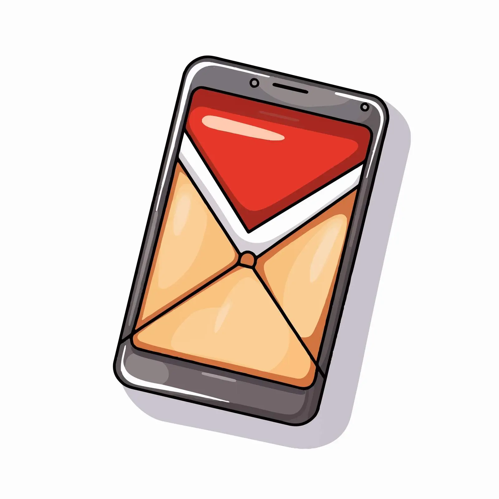 Smartphone with Envelope Cartoon Vector Illustration – free email marketing image from Dotvec