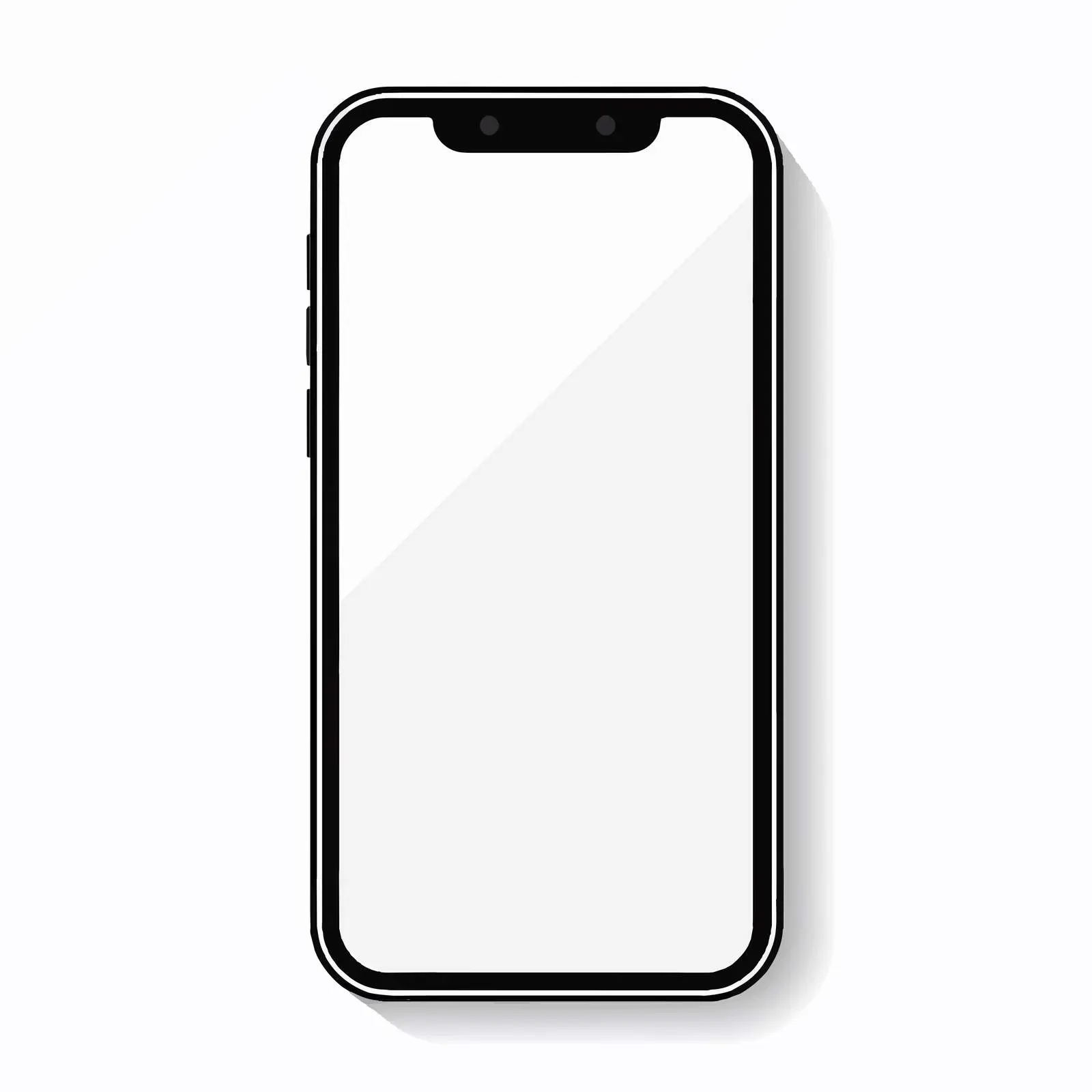 Smartphone Outline Vector Illustration on White Background — free download from Dotvec