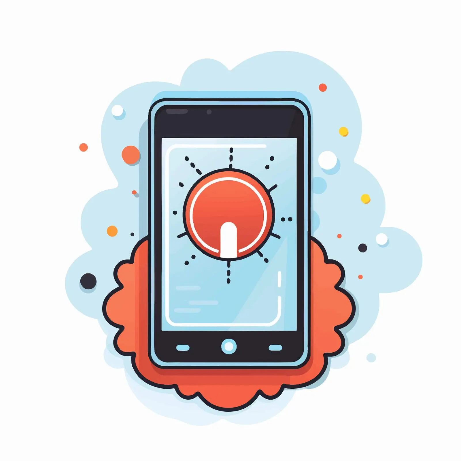 Smartphone Service Icon Design Vector Illustration – free communications image from Dotvec
