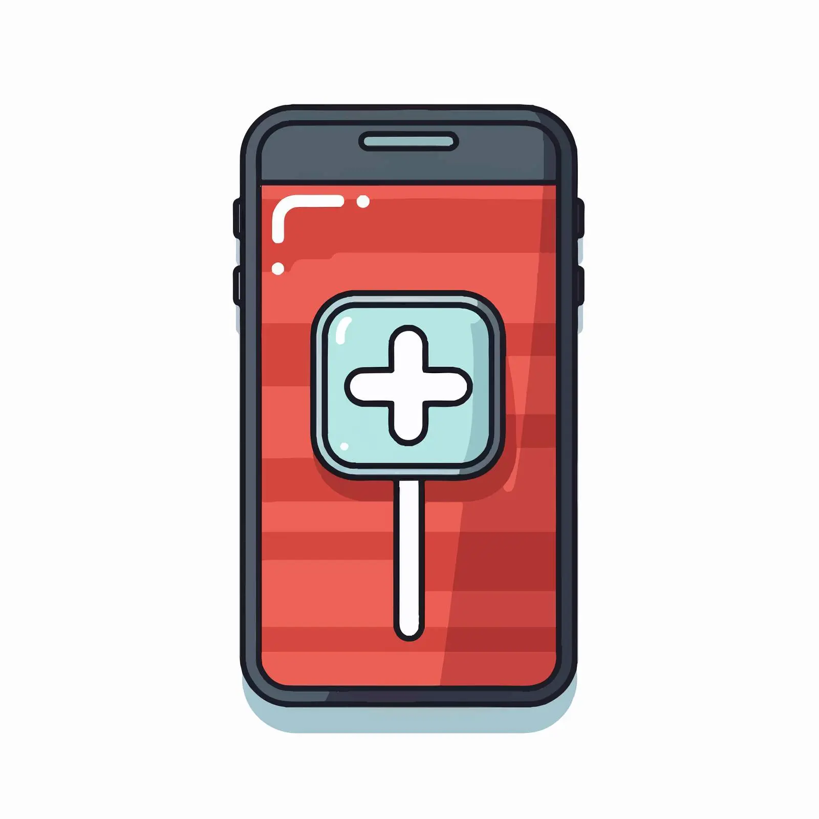 Medical Smartphone Service Vector Illustration – free mobile applications image from Dotvec