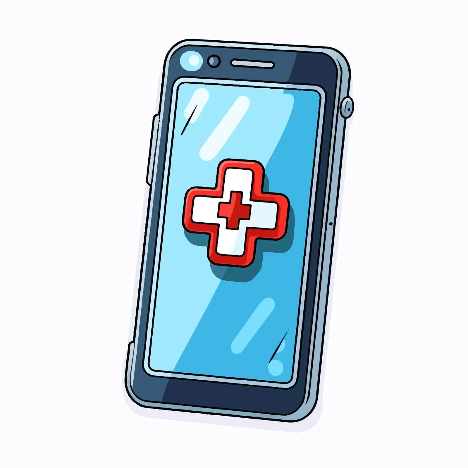 Smartphone Service Medical Icon Vector Illustration — free download from Dotvec