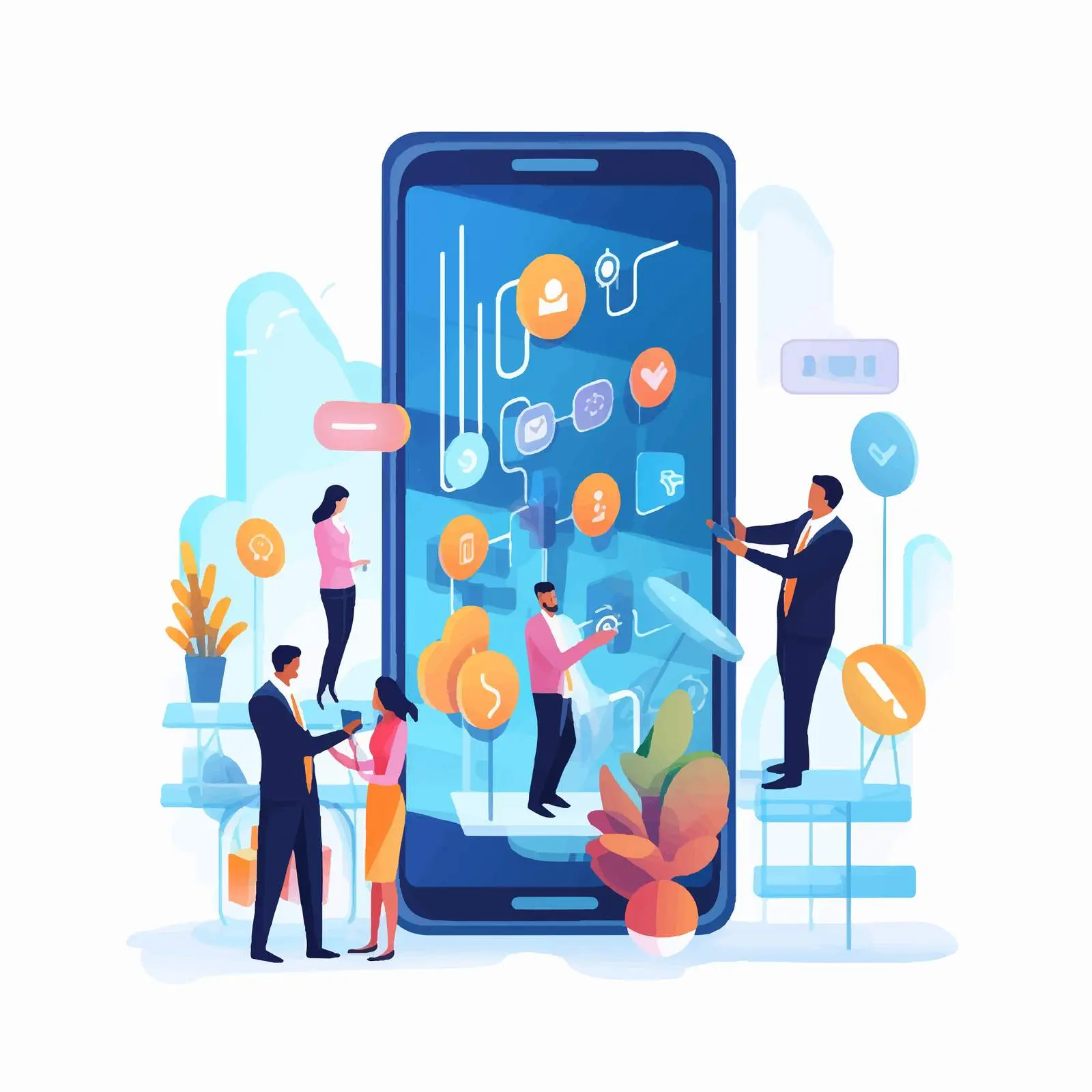 Smartphone Technology and Business Marketing Strategy – free analytics image from Dotvec