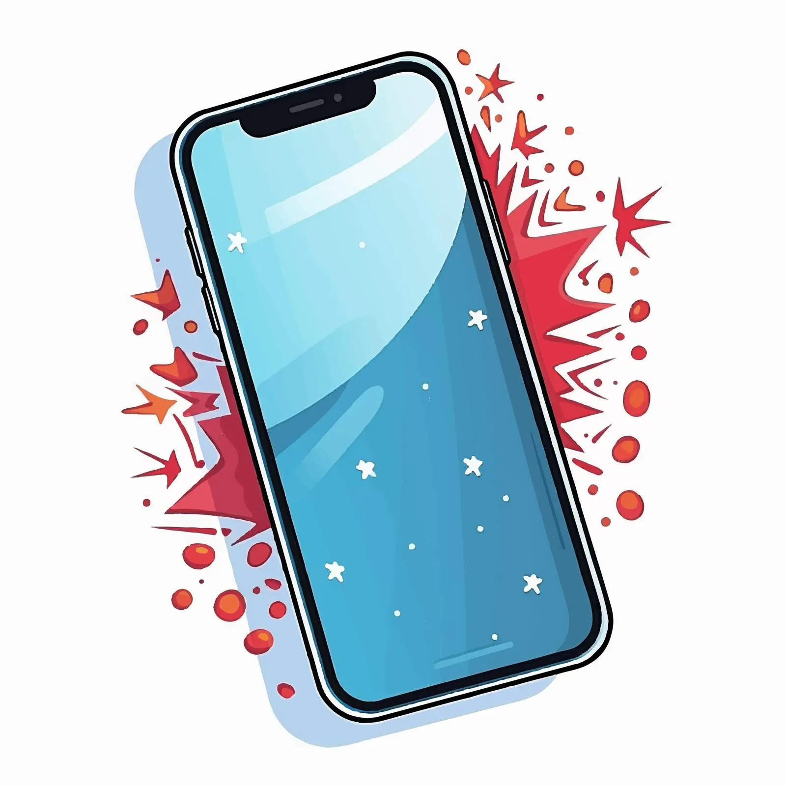 Cartoon Smartphone Vector Illustration — free download from Dotvec