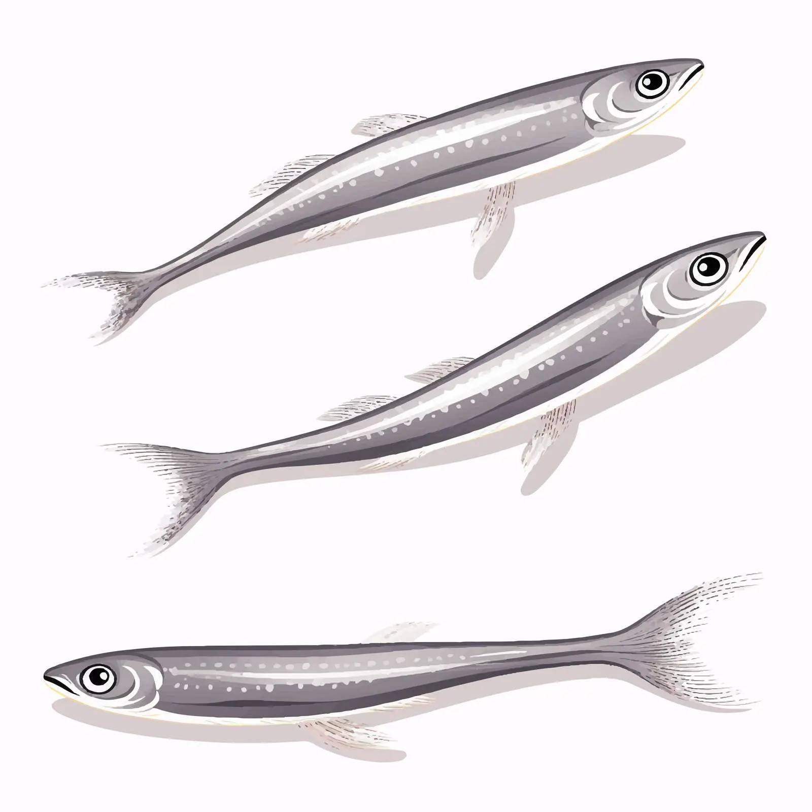 Smelt Fish Line Art Vector Illustration — free download from Dotvec