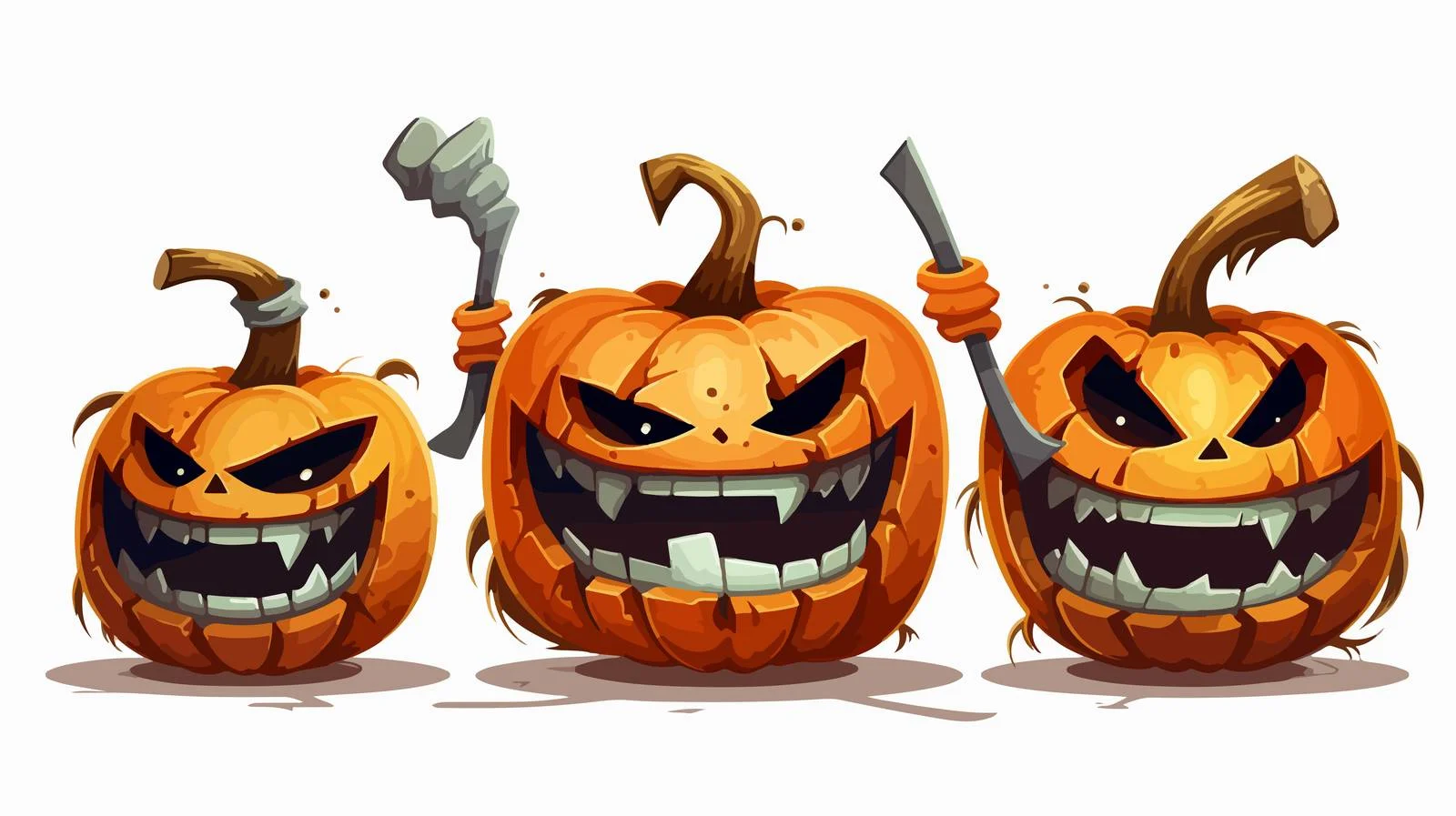 Halloween Jack-o'-lantern Carving Set — free download from Dotvec
