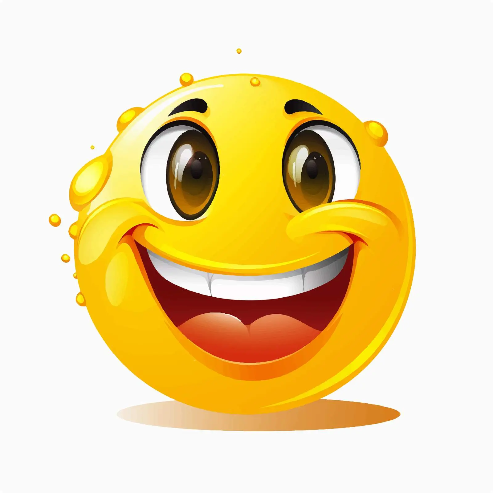 Cheerful Laughing Smiley Vector Illustration – free laughing image from Dotvec